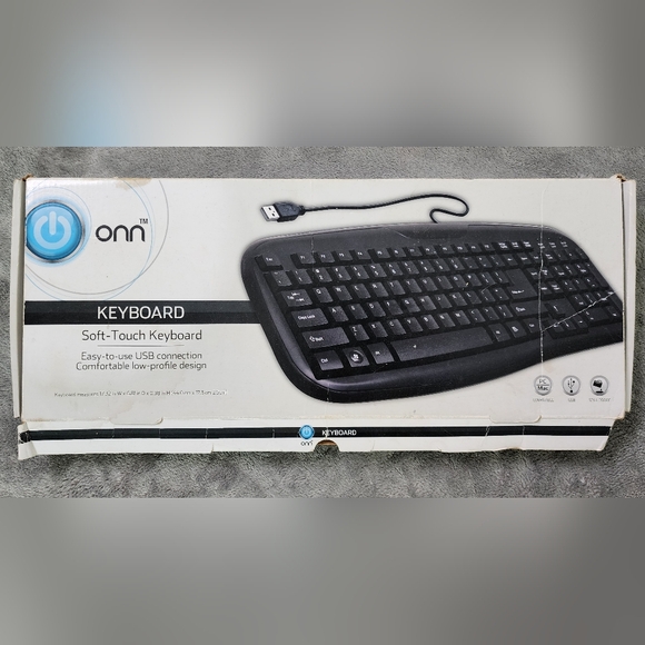 Onn USB Connect Keyboard Soft Touch Wired Color Black PC Computer Laptop Desktop - Picture 12 of 12